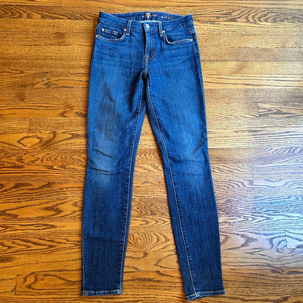 7 For All Mankind The Skinny Dark Wash Jeans Size 27